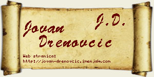 Jovan Drenovčić vizit kartica